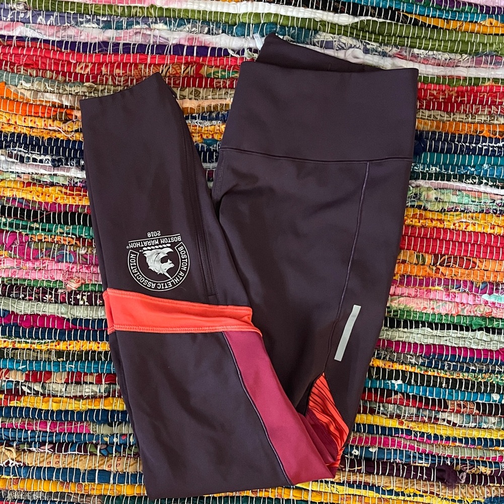 Adidas 2018 Boston Marathon Purple Leggings Size S